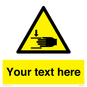 Custom warning crushing of hands